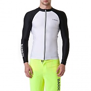 KUA ZIP-UP RASHGUARD-WHITE/BLACK