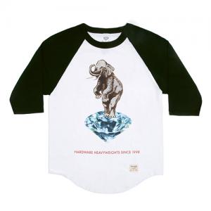 HARDWARE HEAVYWEIGHTS 14 RAGLAN-WHT/BLK