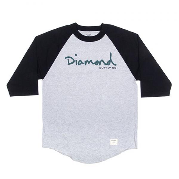 OG SCRIPT RAGLAN - GRY/BLK