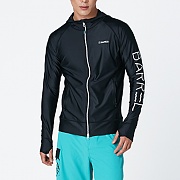 TULUM ZIP-UP HOOD RASHGUARD-BLACK