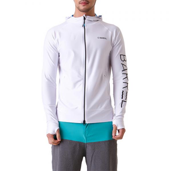 TULUM ZIP-UP HOOD RASHGUARD-WHITE