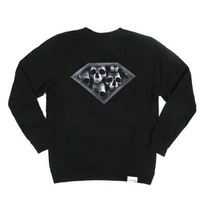 DIAMOND SKULLS CREWNECK-BLK