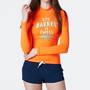 W SWELL RASHGUARD V3-ORANGE