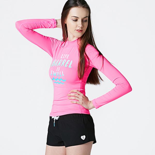 W SWELL RASHGUARD V3-PINK