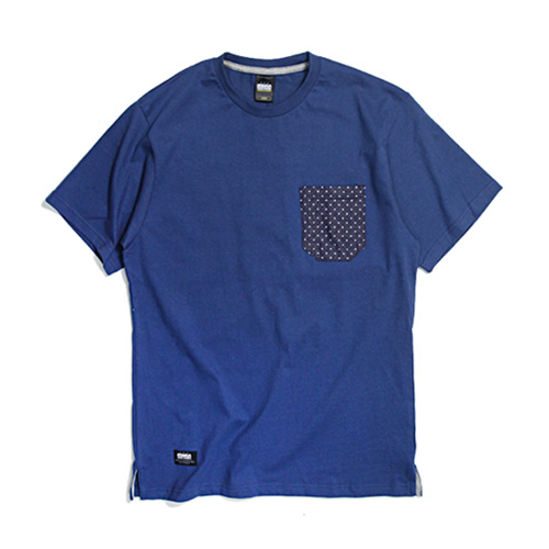 DOT POCKET TEE-MARINE BLUE