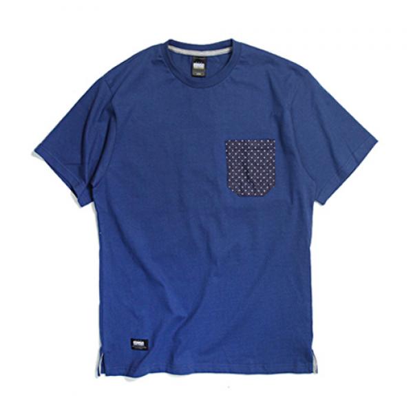 DOT POCKET TEE-MARINE BLUE