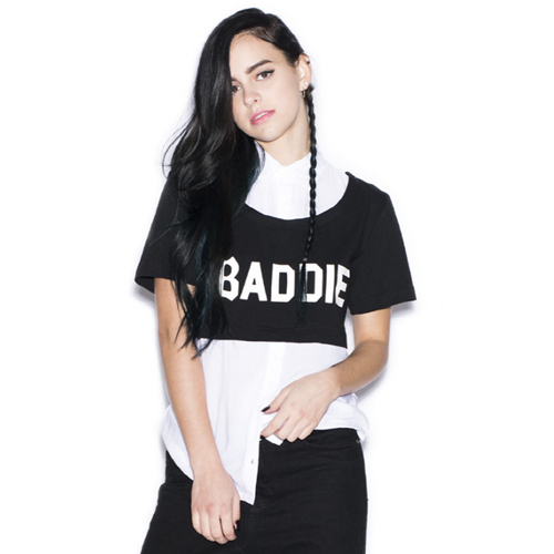 BADDIE B SHIRTS-WHITE