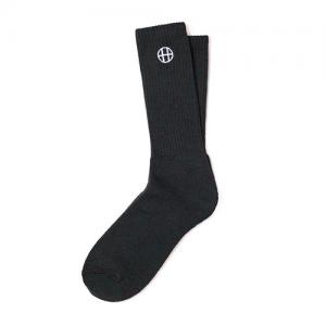 HEATHERED CIRCLE H CREW SOCK-JADE