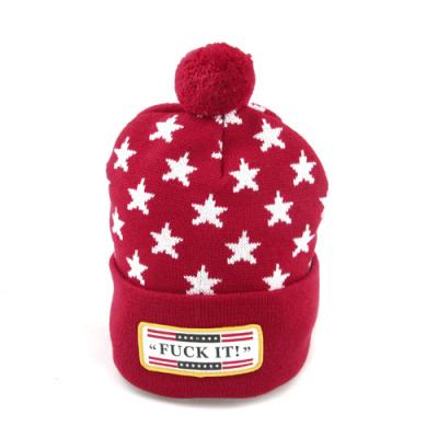 FUCK IT POM POM BEANIE-RED