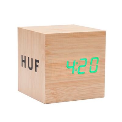 WOOD BOX LOGO CLOCK