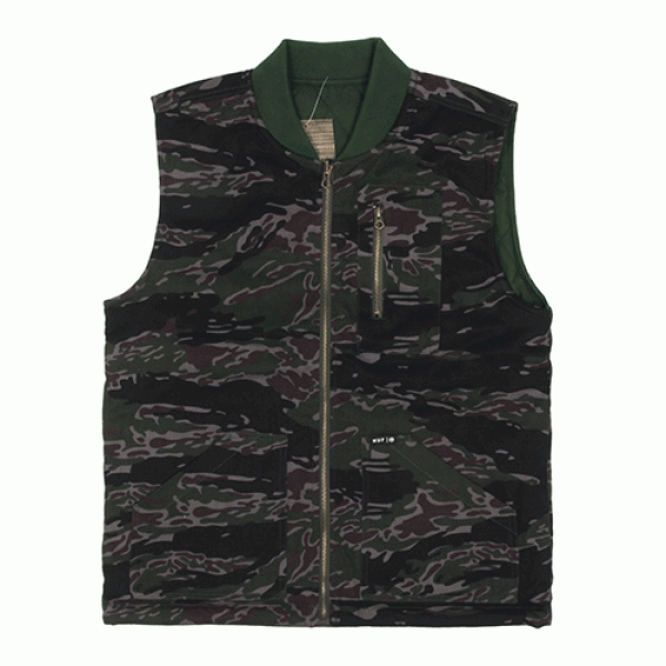 TIGER CAMO REVERSIBLE VEST-OIV/CAMO