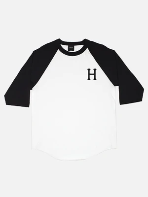 CLASSIC H RAGLAN-WHT/BLK (BLK PRINT)
