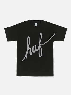 BIG SCRIPT TEE-BLK(GRY PRINT)