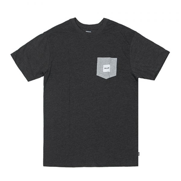 BOX LOGO CONTRAST POCKET TEE-CHH/GRY