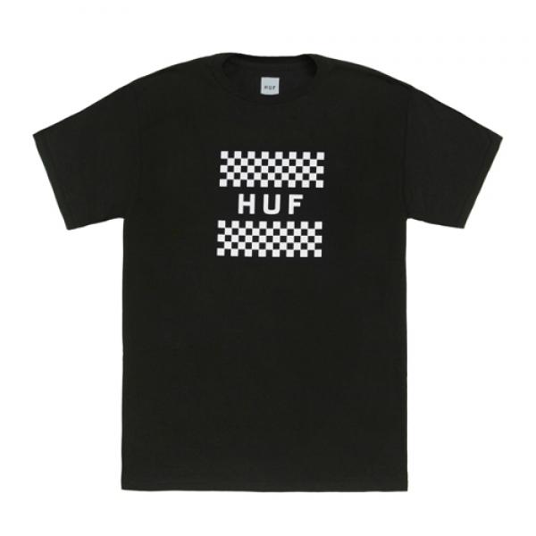 CHECKERBOARD BOX LOGO TEE-BLK