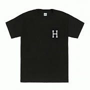 CLASSIC H POCKET TEE-BLK (WHT print)