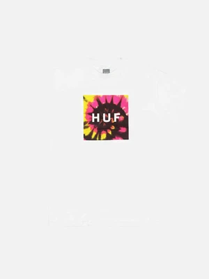 TIE DYE BOX LOGO TEE-WHT