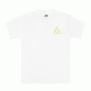 TRIPLE TRIANGLE TEE-WHT(grn)