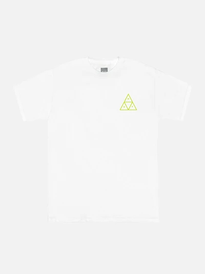 TRIPLE TRIANGLE TEE-WHT(grn)
