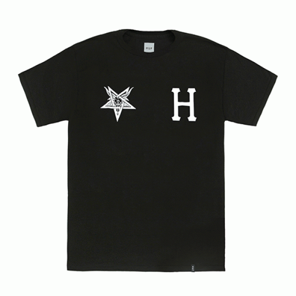 HUF X THRASHER TEAM TEE-BLK