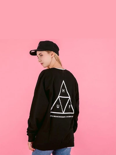 TRIPLE TRIANGLE CREWNECK-BLK