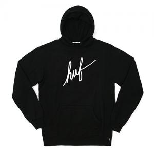 DEMI SCRIPT PULLOVER FLEECE-BLK (wht)