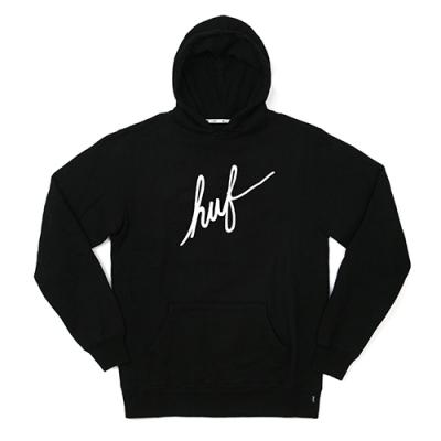 DEMI SCRIPT PULLOVER FLEECE-BLK (wht)