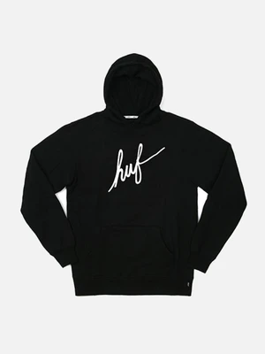 DEMI SCRIPT PULLOVER FLEECE-BLK (wht)