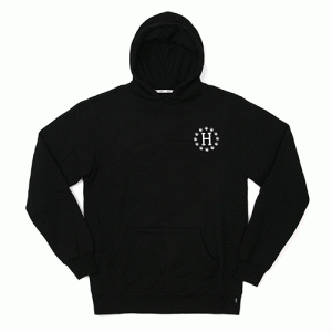 HUF X HIGH TIMES STASH POCKET HOOD-BLK