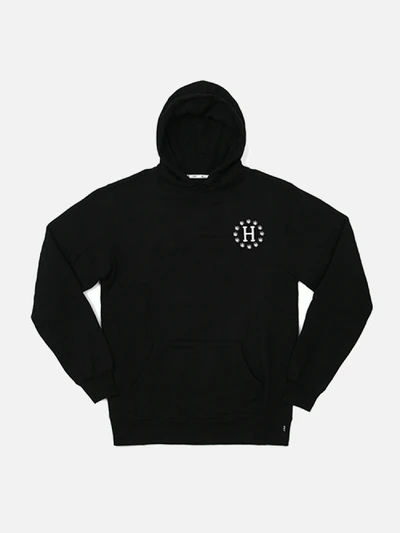 HUF X HIGH TIMES STASH POCKET HOOD-BLK