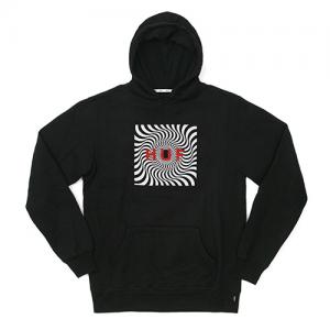HUF X SPITFIRE BOX LOGO PULLOVER FLEECE-BLK