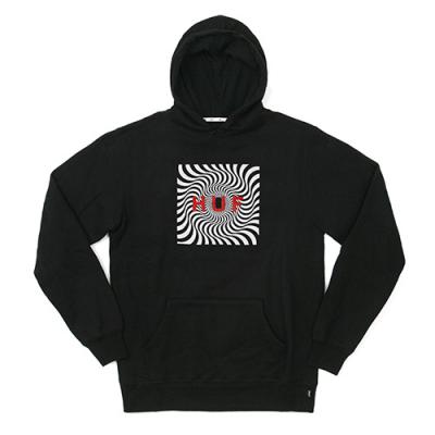 HUF X SPITFIRE BOX LOGO PULLOVER FLEECE-BLK