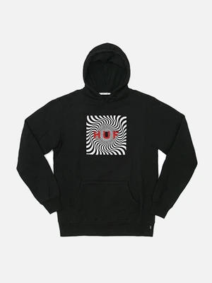 HUF X SPITFIRE BOX LOGO PULLOVER FLEECE-BLK