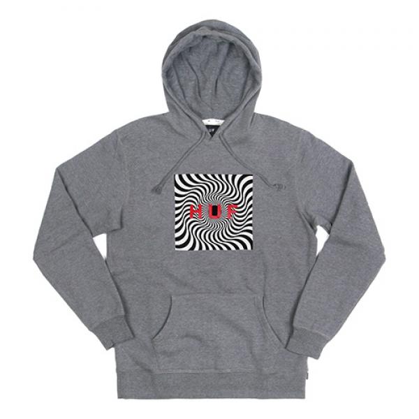 HUF X SPITFIRE BOX LOGO PULLOVER FLEECE-GRY