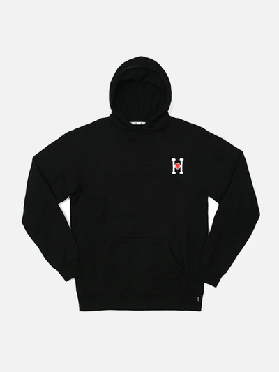 HUF X SPITFIRE CLASSIC H PULLOVER FLEECE-BLK