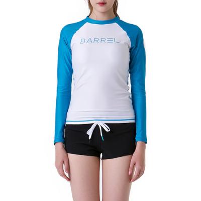 EVE RASHGUARD-WHITE/AQUA BLUE