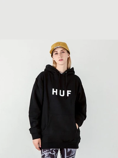 ORIGINAL LOGO PULLOVER FLEECE - BLK(WHITE)