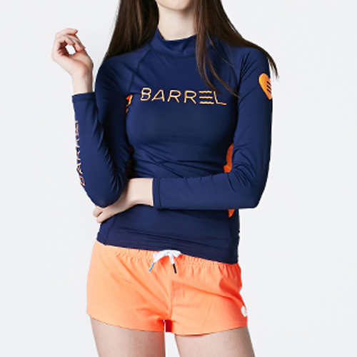 KAREN RASHGUARD-NAVY-PEACH