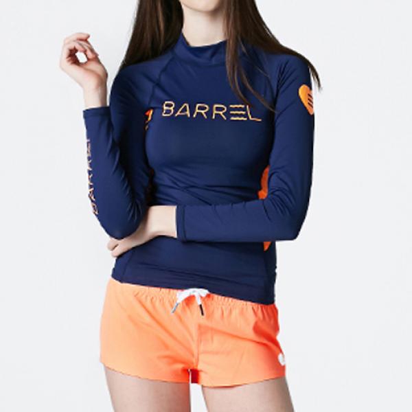 KAREN RASHGUARD-NAVY-PEACH