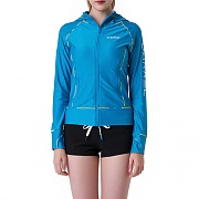 LINDA ZIP-UP HOOD RASHGUARD V1-AQUA BLUE