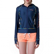 LINDA ZIP-UP HOOD RASHGUARD-NAVY