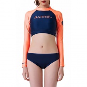 OG CROP RASHGUARD-NAVY/PEACH