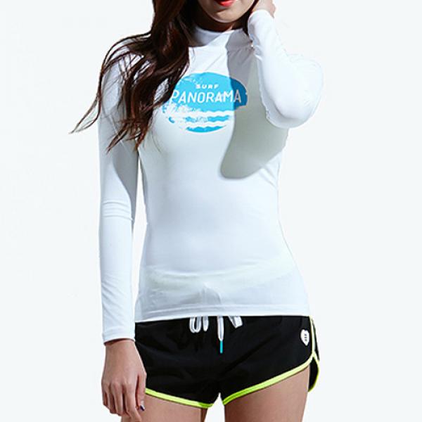 SUNSET RASHGUARD-WHITE