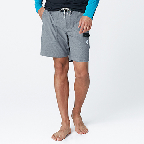 COSTA BOARDSHORT-H.BLACK-DOT LEAF