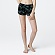 BIKINI COVER-UP SHORTS-DOT-LEAF(BLACK)