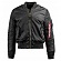 SLIM FIT MA-1 FLIGHT JACKET-BLACK*