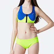 PURA CROP NEOPRENE BIKINI-N.YELLOW-D.BLUE