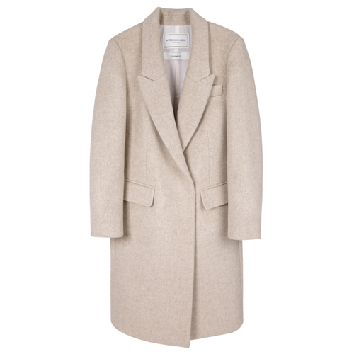 ANNA LONG COAT WOMAN-BEIGE