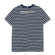 WOMAN UNBALANCE PATCH T-SHIRT-NAVY