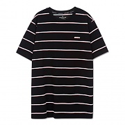 UNISEX STRIPE SKATEBOARDER T-SHIRT-BLACK